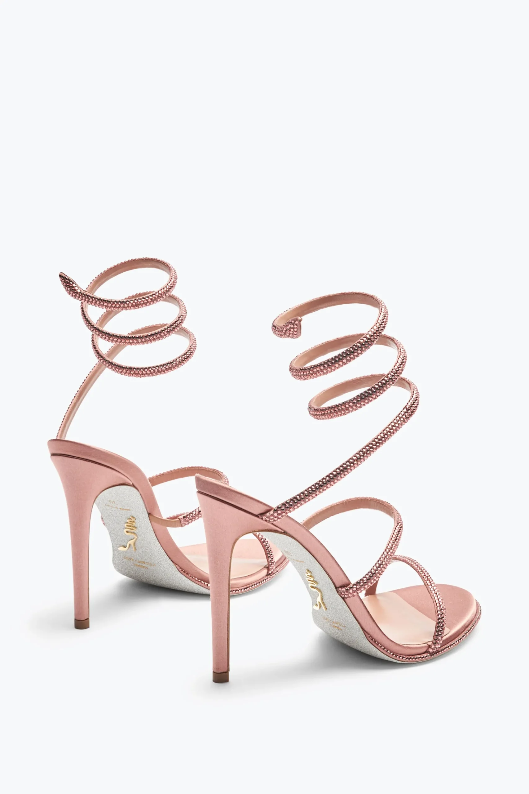 Sandali^Rene Caovilla Sandalo Cleo Con Cristalli 105 Oro rosa