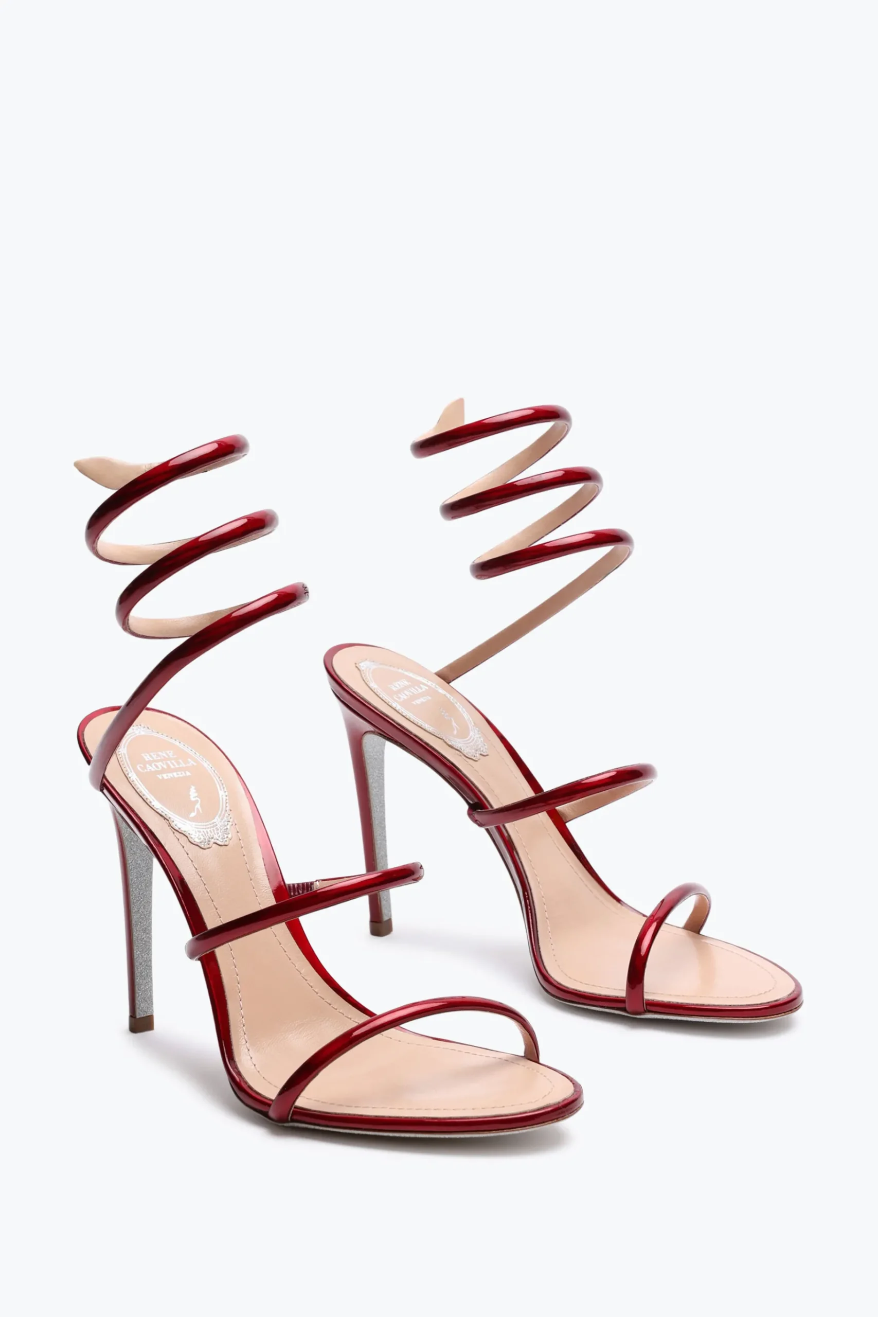 Sandali^Rene Caovilla Sandalo Cleo Metallizzato 105 Rosso