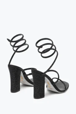 Sandali^Rene Caovilla SANDALO CLEO TOTAL BLACK CON TACCO SOUL 105 Nero