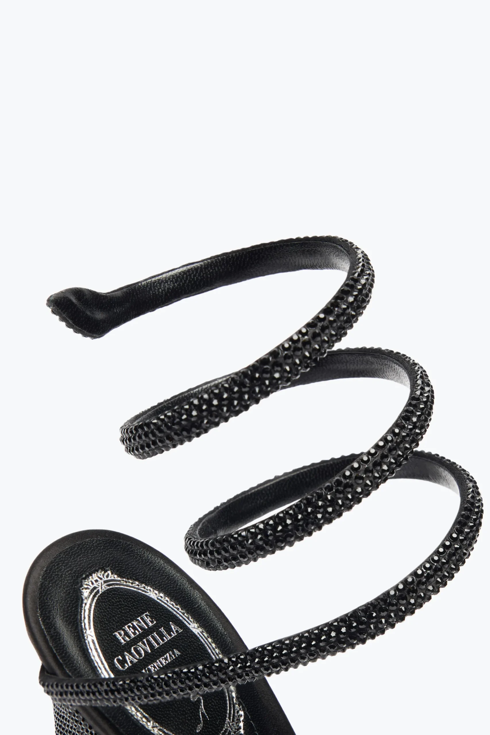 Sandali^Rene Caovilla SANDALO CLEO TOTAL BLACK CON TACCO SOUL 105 Nero