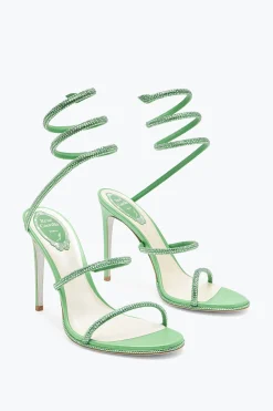 Sandali^Rene Caovilla Sandalo Cleo Con Cristalli 105 Verde Menta