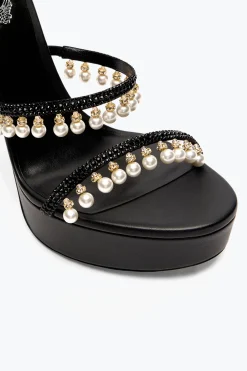 Platform|Sandali^Rene Caovilla SANDALO CON PLATEAU CHANDELIER CON PERLE 130 Nero