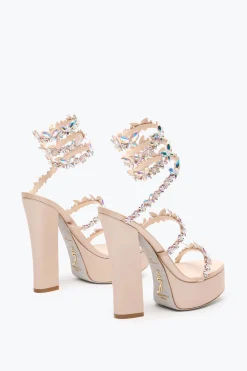 Platform|Sandali^Rene Caovilla SANDALO CON PLATEAU EDEN 140 Nude