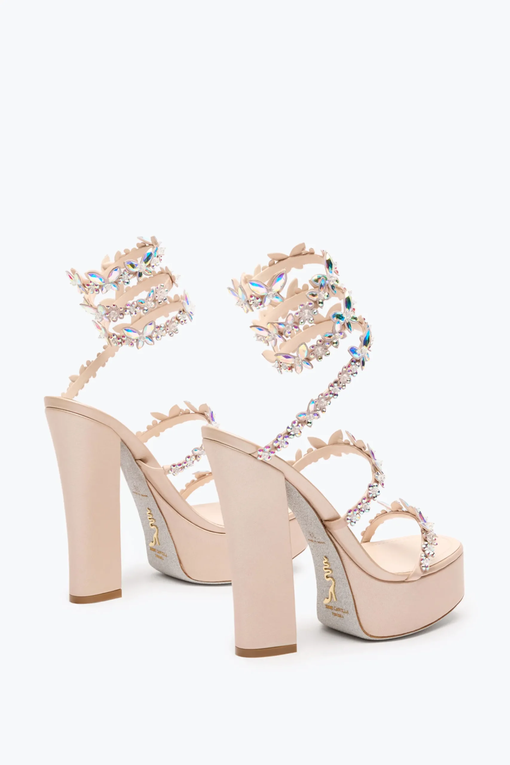 Platform|Sandali^Rene Caovilla SANDALO CON PLATEAU EDEN 140 Nude