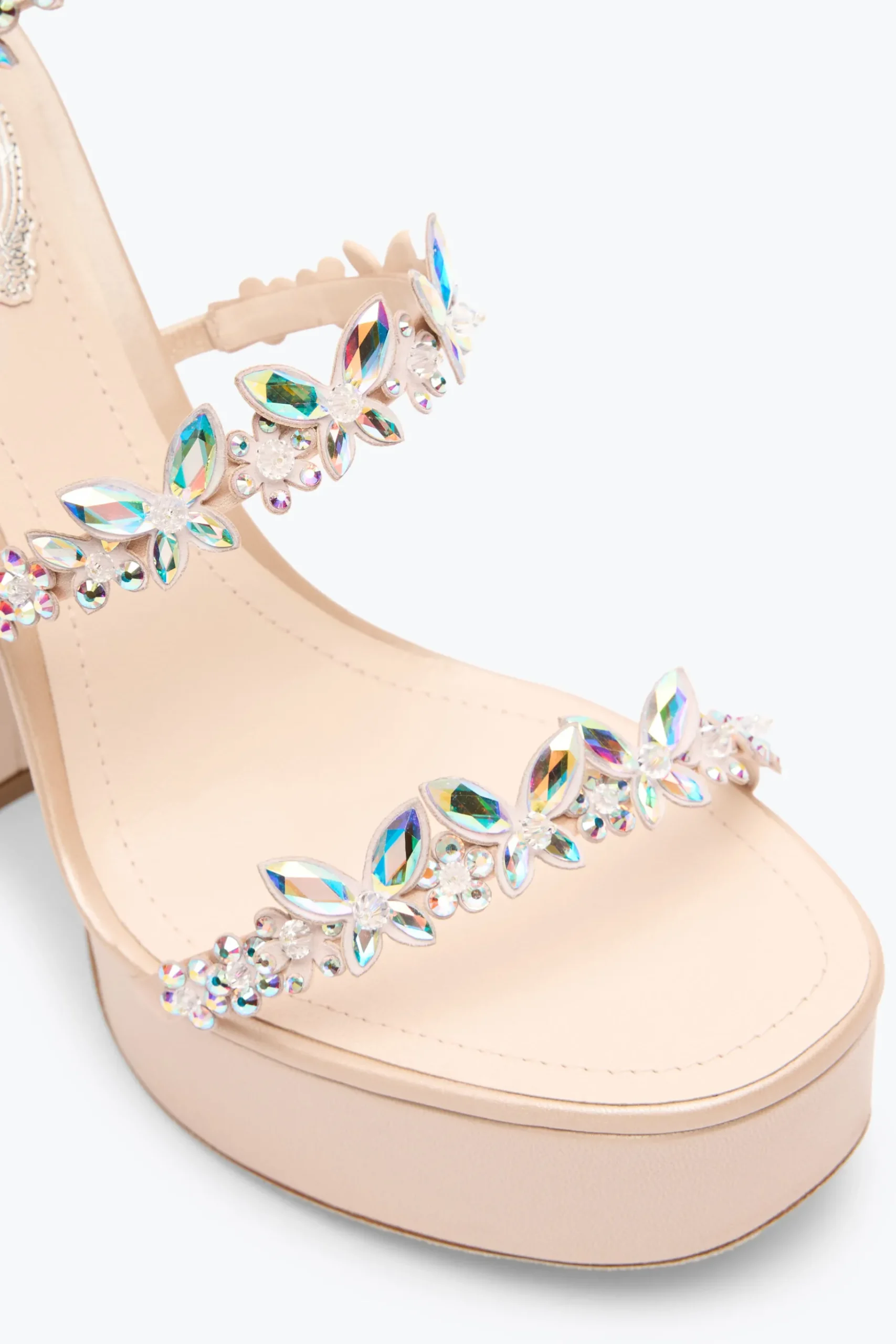 Platform|Sandali^Rene Caovilla SANDALO CON PLATEAU EDEN 140 Nude