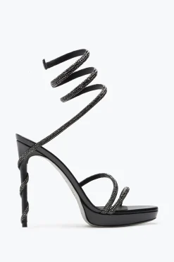 Platform|Sandali^Rene Caovilla Sandalo Con Plateau Margot Con Cristalli 120 Nero