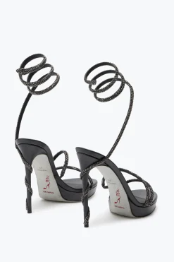 Platform|Sandali^Rene Caovilla Sandalo Con Plateau Margot Con Cristalli 120 Nero