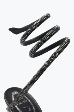Platform|Sandali^Rene Caovilla Sandalo Con Plateau Margot Con Cristalli 120 Nero