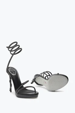 Platform|Sandali^Rene Caovilla Sandalo Con Plateau Margot Con Cristalli 120 Nero