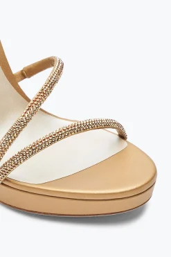 Icone|Platform^Rene Caovilla Sandalo Con Plateau Margot Con Cristalli 120 Oro