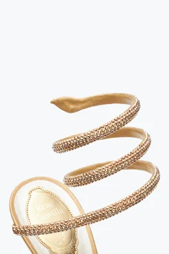 Icone|Platform^Rene Caovilla Sandalo Con Plateau Margot Con Cristalli 120 Oro