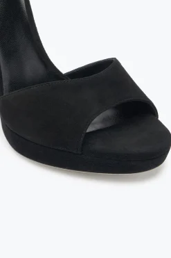 Icone|Sandali^Rene Caovilla Sandalo Con Plateau Margot In Suede E Oro 120 Nero