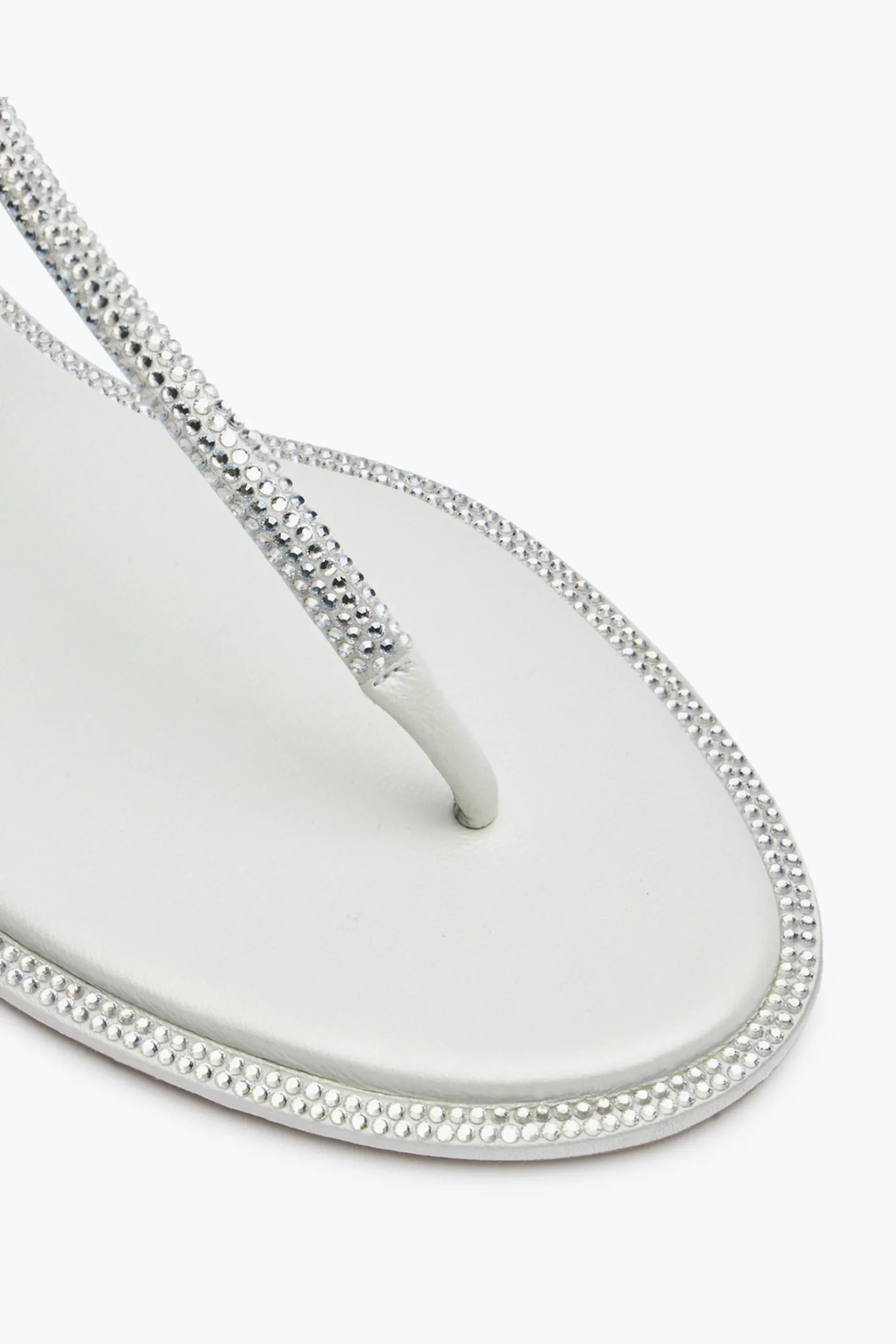 Collezione Sposa|Flat^Rene Caovilla Sandalo Diana Con Cristalli 10 Avorio
