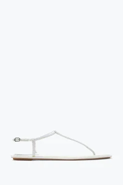 Collezione Sposa|Flat^Rene Caovilla Sandalo Diana Con Cristalli 10 Bianco