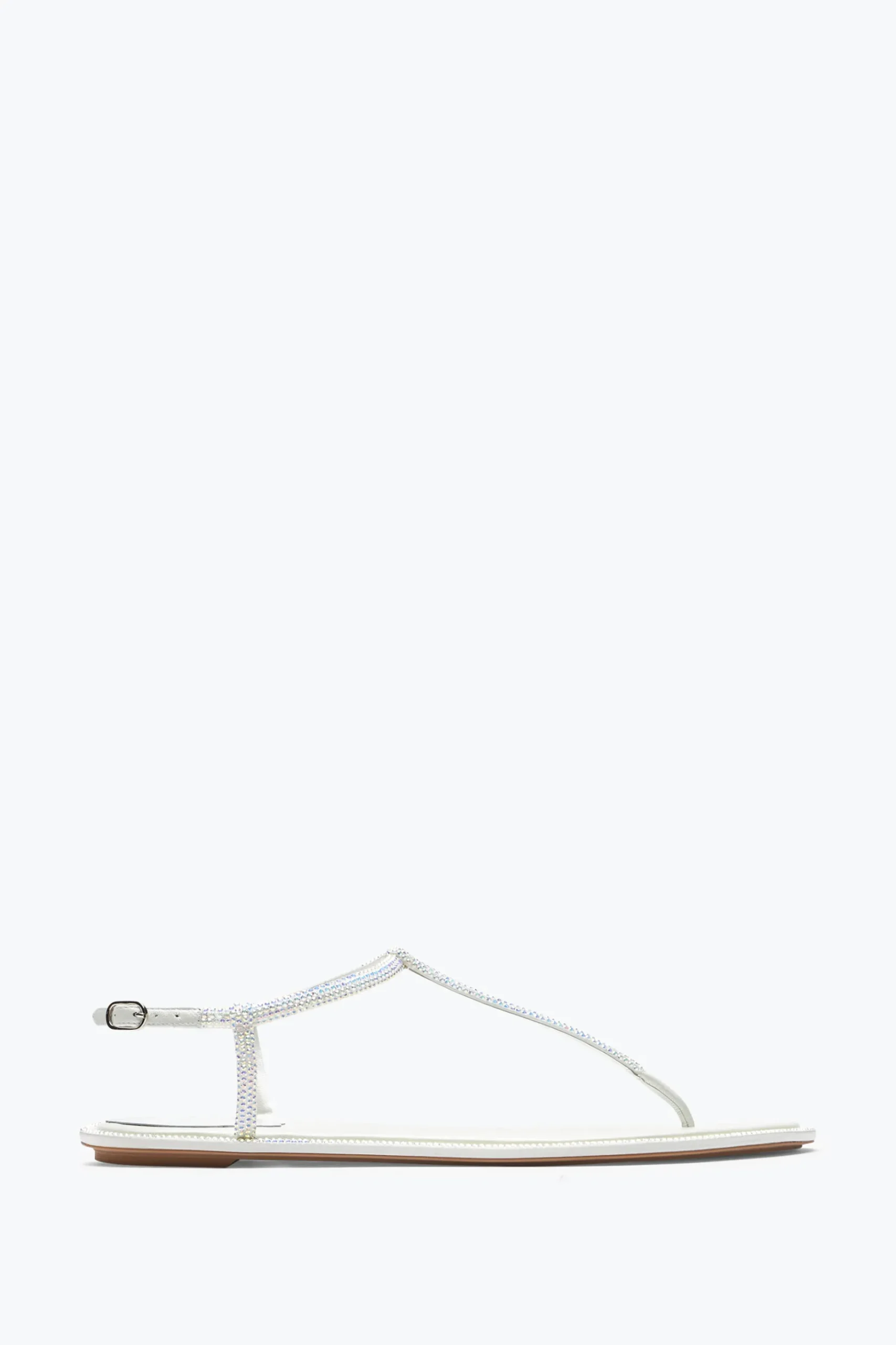 Collezione Sposa|Flat^Rene Caovilla Sandalo Diana Con Cristalli 10 Bianco