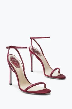 Icone|Sandali^Rene Caovilla Sandalo Ellabrita Bordeaux Con Cristalli 105 Rosso
