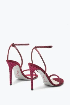 Icone|Sandali^Rene Caovilla Sandalo Ellabrita Bordeaux Con Cristalli 105 Rosso