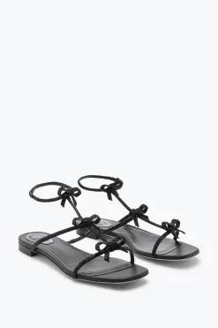 Flat^Rene Caovilla Sandalo Flat Caterina 10 Nero