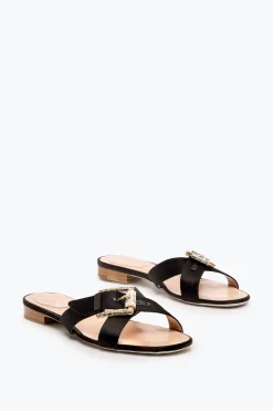 Mule^Rene Caovilla SANDALO FLAT MARTHA 10 Nero