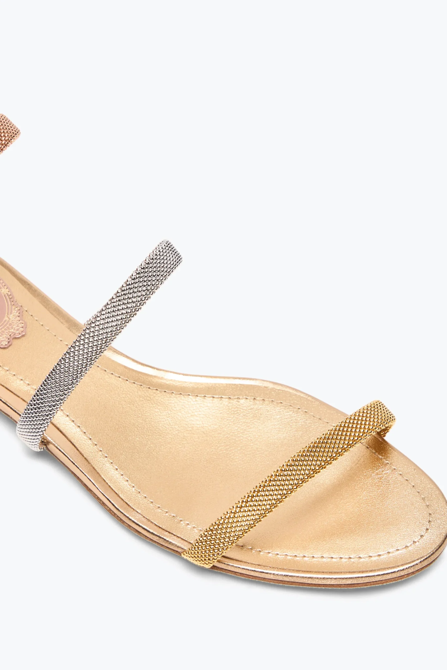 Flat^Rene Caovilla SANDALO FLAT TRIGOLD CLEO TRE ORI 10 Oro