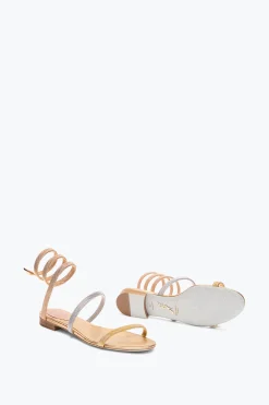 Flat^Rene Caovilla SANDALO FLAT TRIGOLD CLEO TRE ORI 10 Oro