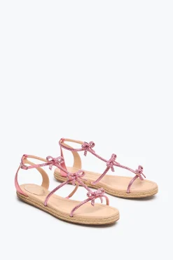 Flat^Rene Caovilla SANDALO FLATFORM CATERINA CONFETTO 10 Rosa