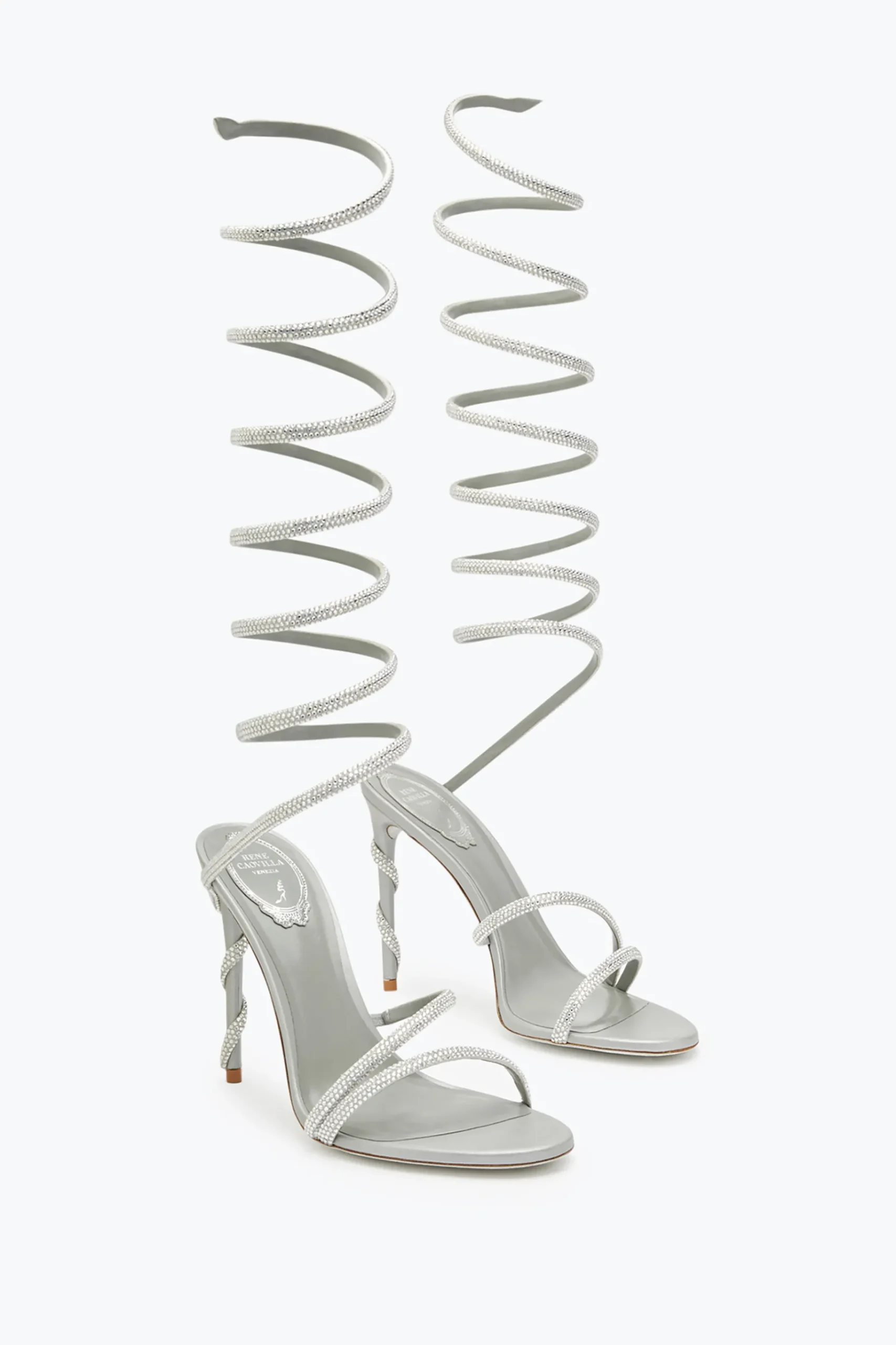 Sandali^Rene Caovilla Sandalo Margot 105 Con Cristalli Grigio