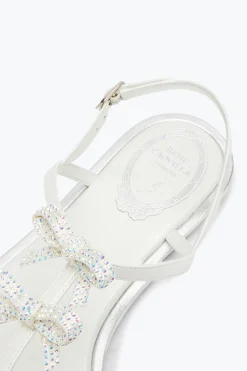 Collezione Sposa|Flat^Rene Caovilla Sandalo Infradito Caterina 10 Bianco