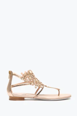 Flat^Rene Caovilla SANDALO INFRADITO VENEZIANA IN AYERS 10 Oro