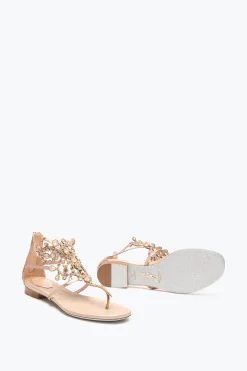 Flat^Rene Caovilla SANDALO INFRADITO VENEZIANA IN AYERS 10 Oro