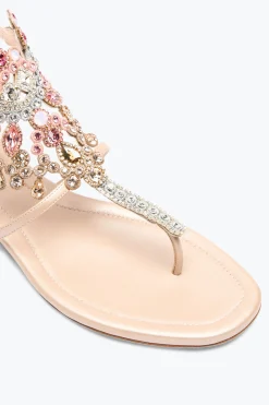 Flat^Rene Caovilla SANDALO INFRADITO VENEZIANA 10 Nude