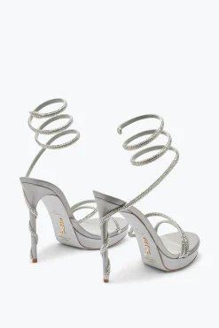 Platform|Sandali^Rene Caovilla Sandalo Margot Con Plateau 120 Argento