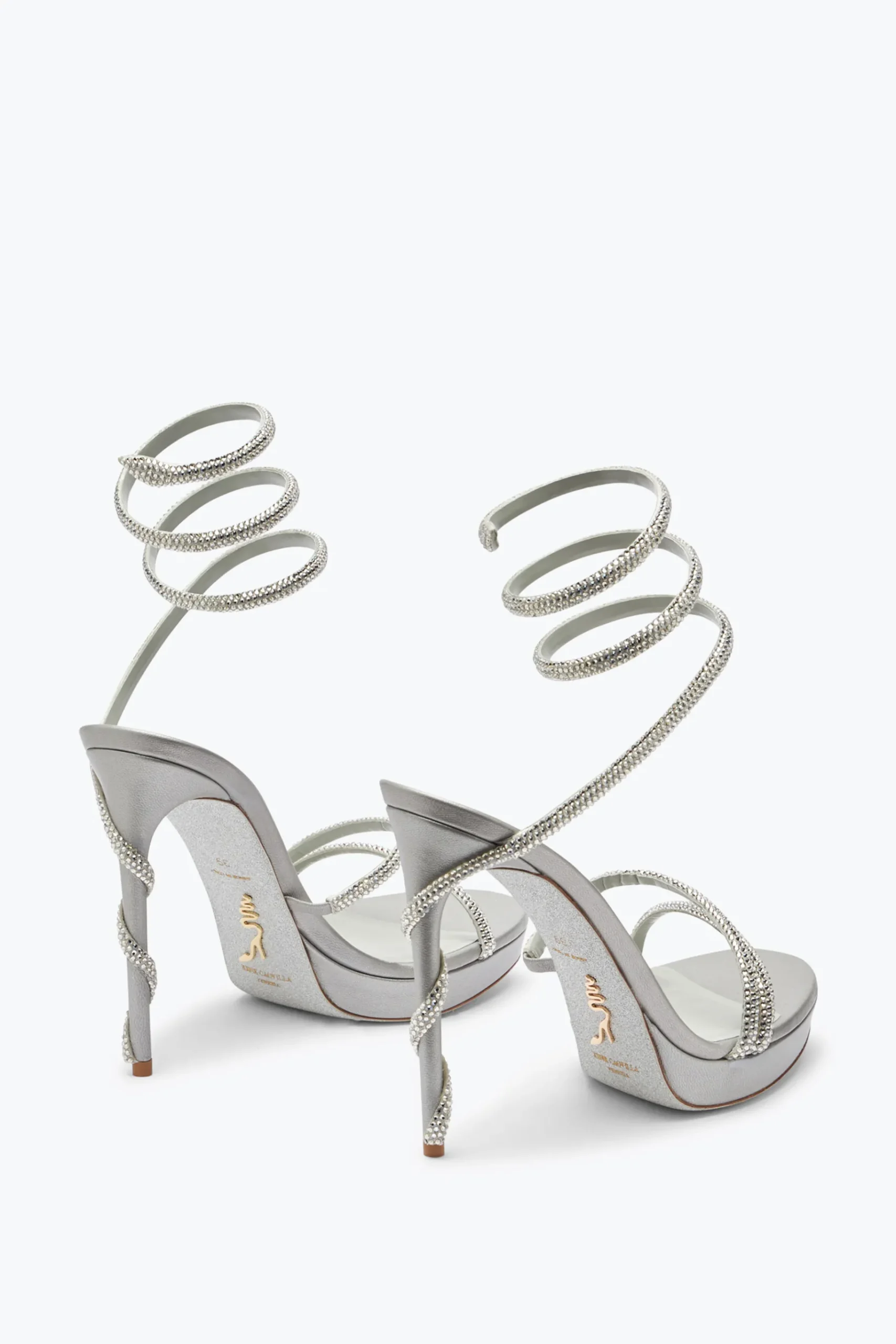 Platform|Sandali^Rene Caovilla Sandalo Margot Con Plateau 120 Argento