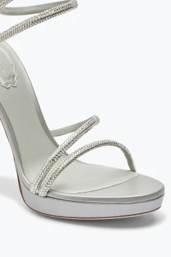 Platform|Sandali^Rene Caovilla Sandalo Margot Con Plateau 120 Argento