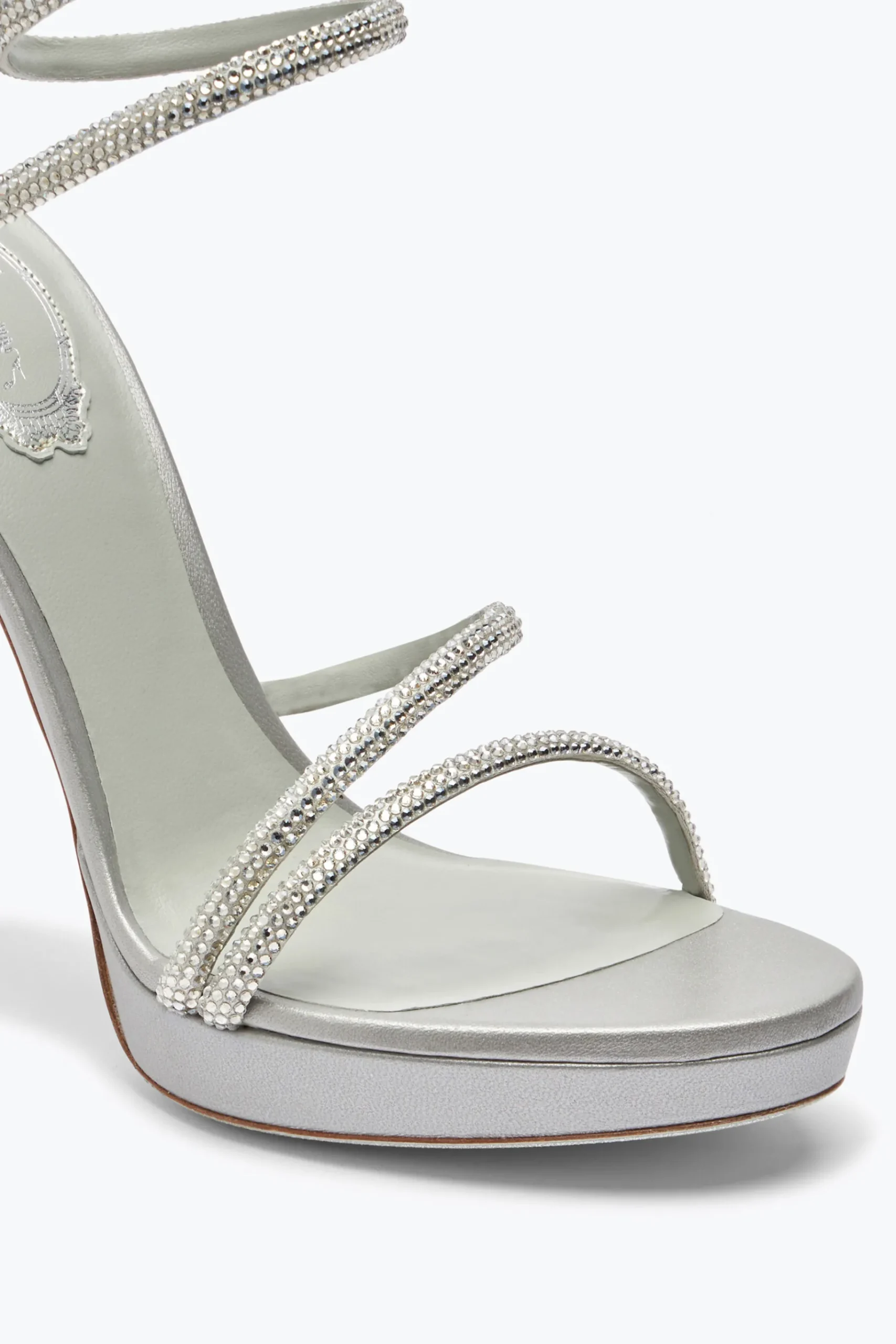 Platform|Sandali^Rene Caovilla Sandalo Margot Con Plateau 120 Argento