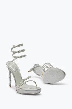 Platform|Sandali^Rene Caovilla Sandalo Margot Con Plateau 120 Argento