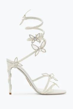 Collezione Sposa|Icone^Rene Caovilla Sandalo Margot con farfalle 105 Bianco