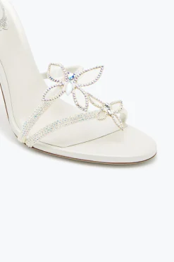 Collezione Sposa|Icone^Rene Caovilla Sandalo Margot con farfalle 105 Bianco