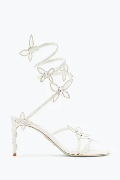 Collezione Sposa|Icone^Rene Caovilla Sandalo Margot con farfalle 80 Bianco