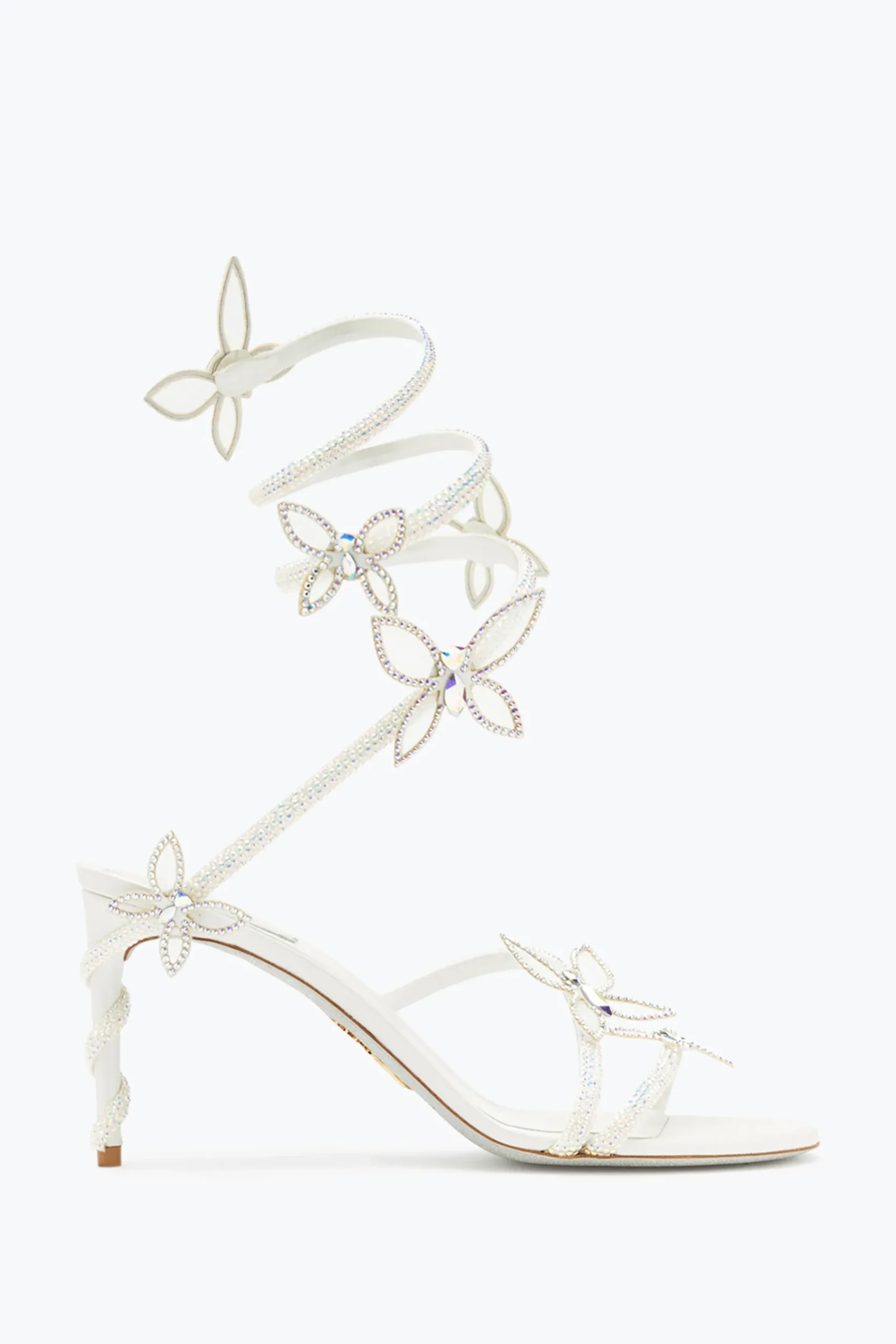 Collezione Sposa|Icone^Rene Caovilla Sandalo Margot con farfalle 80 Bianco