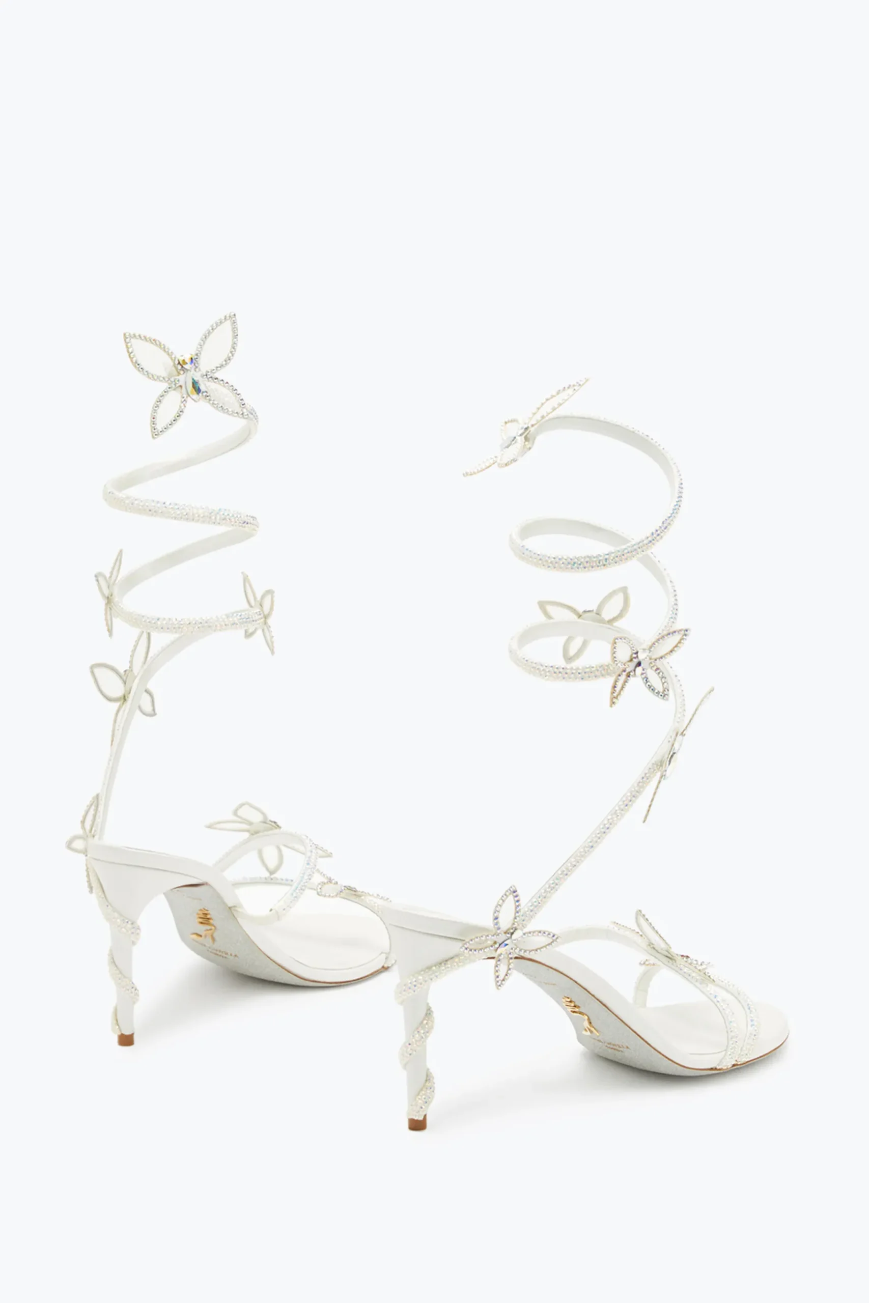 Collezione Sposa|Icone^Rene Caovilla Sandalo Margot con farfalle 80 Bianco