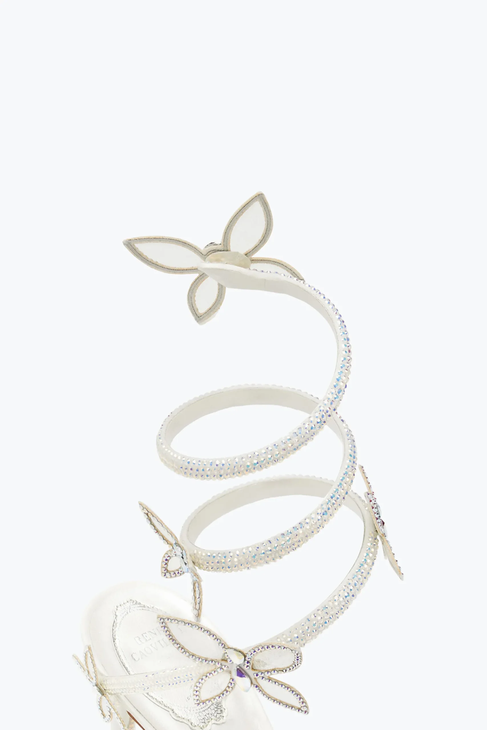 Collezione Sposa|Icone^Rene Caovilla Sandalo Margot con farfalle 80 Bianco