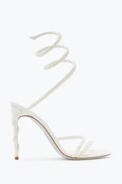 Collezione Sposa|Icone^Rene Caovilla Sandalo Margot con Cristalli 105 Bianco