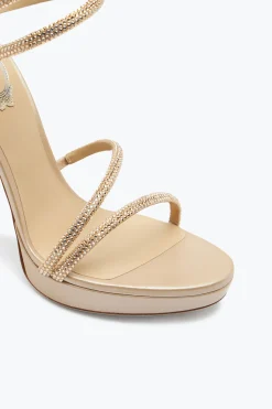Per Le Invitate|Icone^Rene Caovilla Sandalo Margot Con Plateau 120 Champagne