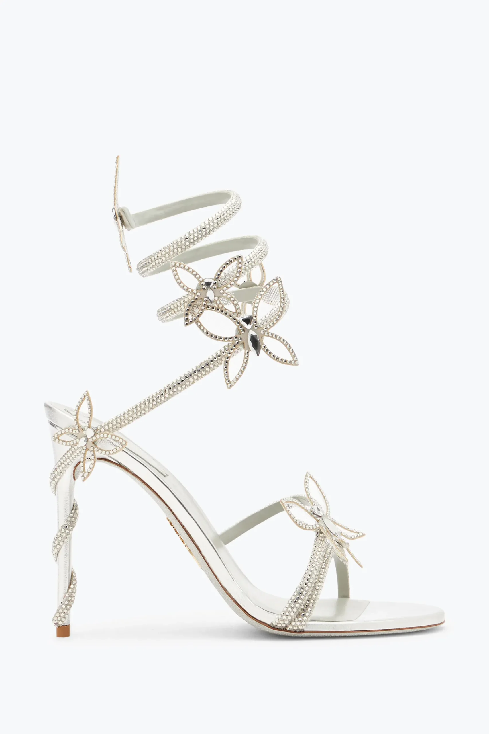 Per Le Invitate|Icone^Rene Caovilla Sandalo Margot Specchiato Con Farfalle 105 Grigio