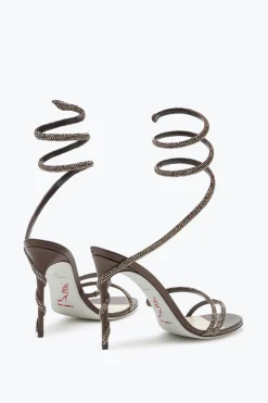 Icone|Sandali^Rene Caovilla Sandalo Margot Con Cristalli 105 Marrone