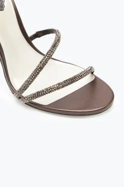 Icone|Sandali^Rene Caovilla Sandalo Margot Con Cristalli 105 Marrone