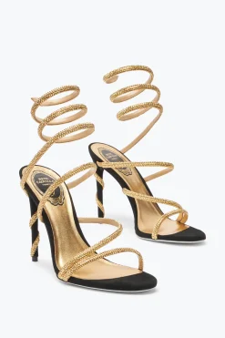Sandali^Rene Caovilla Sandalo Margot E Oro 105 Nero