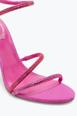 Sandali^Rene Caovilla Sandalo Margot Rosa Shocking Con Cristallli Degradé 105 Fucsia