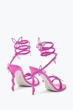 Sandali^Rene Caovilla Sandalo Margot Rosa Shocking Con Farfalle 105 Fucsia